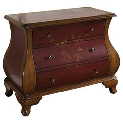 Expression 3 Drawer Chest in Red & Brown