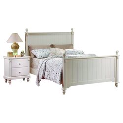 Cottage Panel Bed in White