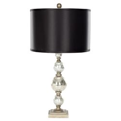 Mercury Glass Table Lamp in Silver (Set of 2)