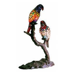 Exotic Birds Table Lamp in Bronze