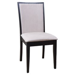 Quebec Parsons Chair in Black & Beige (Set of 2)