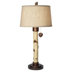 Birch Tree Table Lamp in Ivory