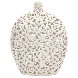 Lacey Vase in Cream