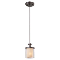 Decker 1 Light Pendant in Sudbury Bronze