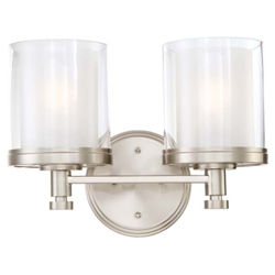 Decker 2 Light Wall Sconce Light in Nickel