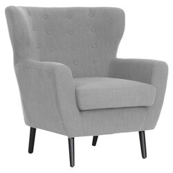 Lombardi Club Chair in Light Grey