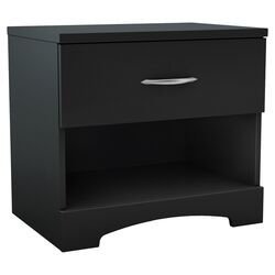 Step One 1 Drawer Nightstand in Black