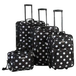 Wild 3 Piece Luggage Set in Black & White