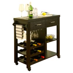 Vineyard Kitchen Bar Cart in Cappuccino