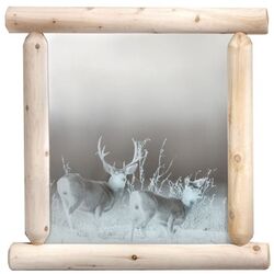 Wilderness Etched Mirror in Natural