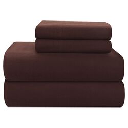 Flannel Sheet Set in Chocolate
