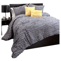Modern Chic 5 Piece Comforter Set in Gray
