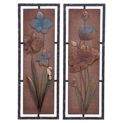 2 Piece Floral Wall Panel Set
