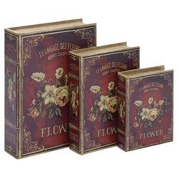 3 Piece Book Box Set in Red & Gold