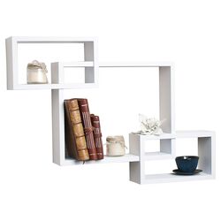 Intersecting Wall Shelf in White
