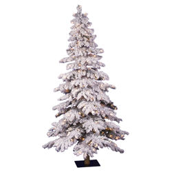 7' Flocked Alpine Pre-Lit Christmas Tree 7' Flocked Alpine Pre-Lit Christmas Tree