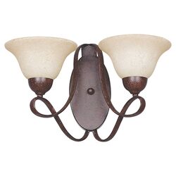 Palisades 2 Light Wall Sconce in Rubbed Bronze