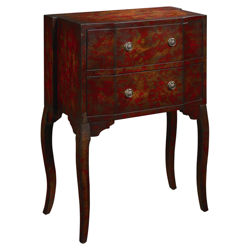 2 Drawer Accent Chest in Distressed Red 2 Drawer Accent Chest in Distressed Red