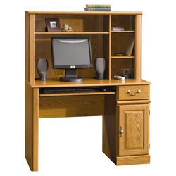 Orchard Hills Computer Desk with Hutch in Oak