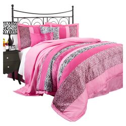 Tribal Dance Comforter Set in Pink