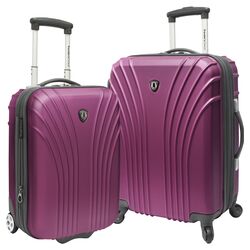 2 Piece Hardsided Expandable Luggage Set in Lavender