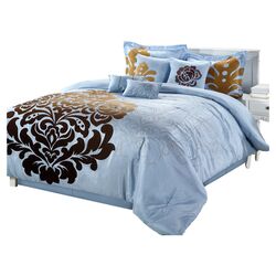 Lakhani 8 Piece Comforter Set in Blue
