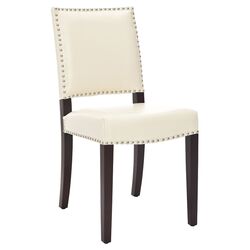 Benjamin Leather Side Chair in Cream (Set of 2)
