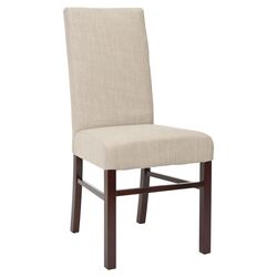 Classical Cotton Parson Chair in Beige (Set of 2)