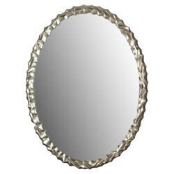 Columbus Mirror in Silver Leaf