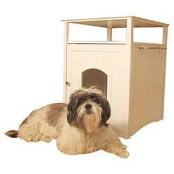 Pet House Nightstand in White