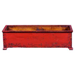 French Rectangular Planter in Red