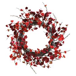Plum Blossom Wreath in Red