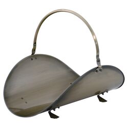 Woodbasket in Antique Brass