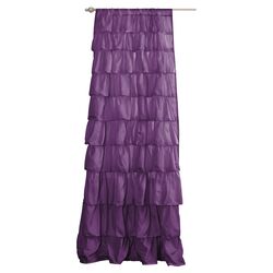 Ruffle Curtain Panel in Purple