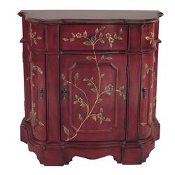 Vintage Floral Cabinet in Belvidere Red