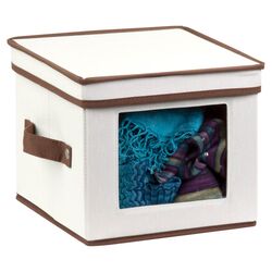 Canvas Window Storage Box in Natural