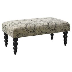 Claire Upholstered Bench in Cream
