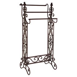 Narrow Quilt Rack in Dark Bronze