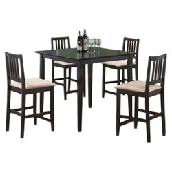 Adrian 5 Piece Counter Height Dining Set in Cappuccino