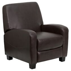 Club Leather Recliner in Brown