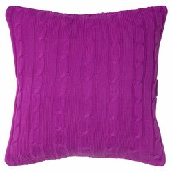 Cable Knit Pillow in Raspberry