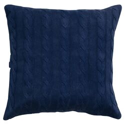 Cable Knit Pillow in Navy