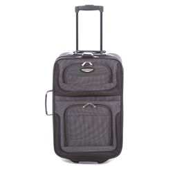 Amsterdam Expandable Carry On Suitcase in Gray