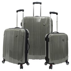 Sedona 3 Piece Spinner Luggage Set in Pewter
