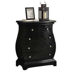 Bombay 4 Drawer Tiger Chest in Black