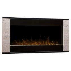 Strata Wall Mounted Electric Fireplace in Black