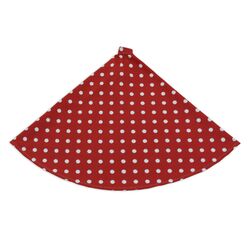 Ikat Dot Round Tree Skirt in Red