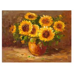 Vase with Sunflowers Canvas Art by Vincent van Gogh