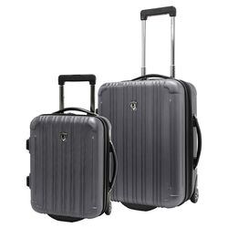 2 Piece Carry On Luggage Set in Titanium