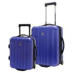2 Piece Carry On Luggage Set in Blue